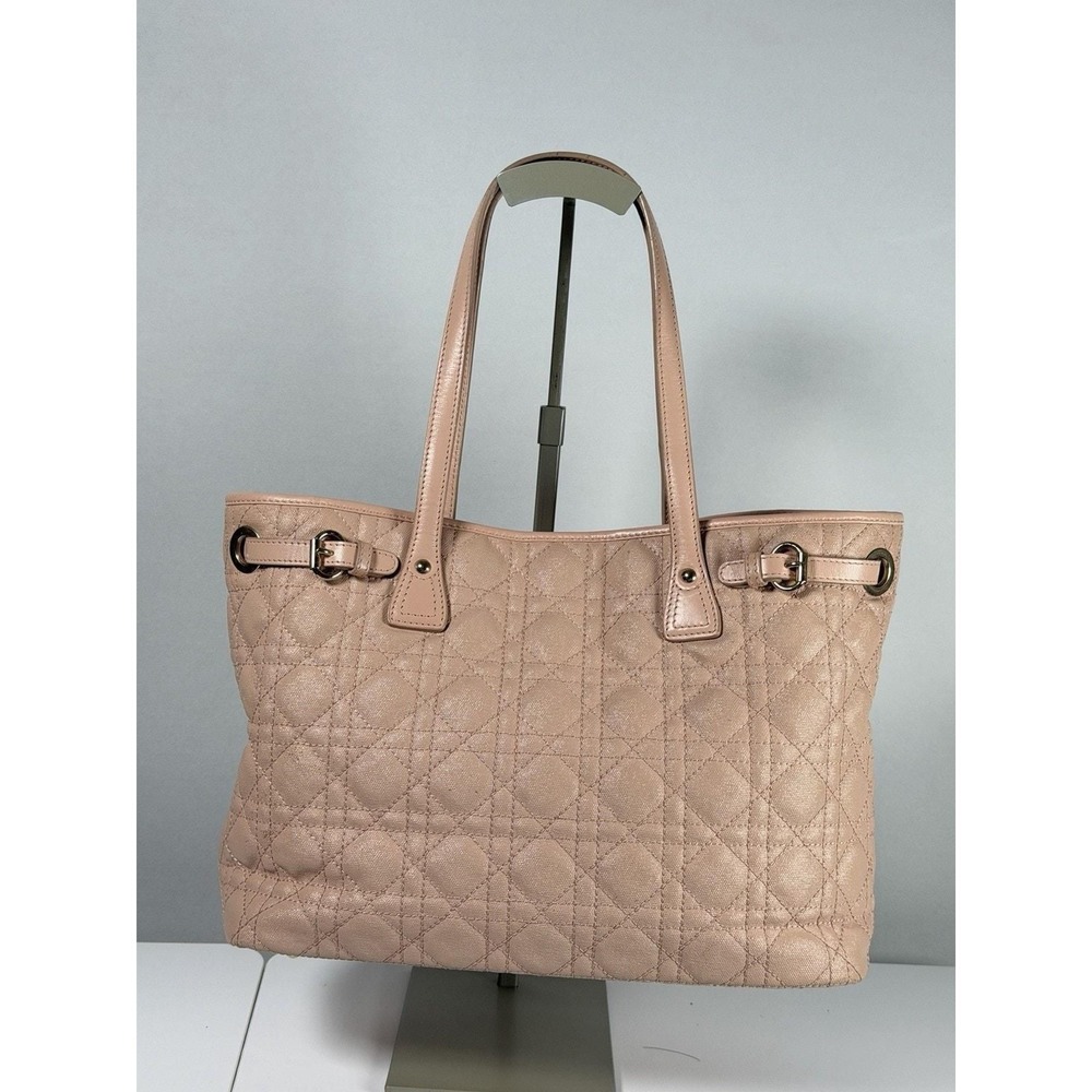 00013. Christian Dior Women Bag Rare Cannage Pana Tote A4 Pink Limited Edition - Picture 8 of 8